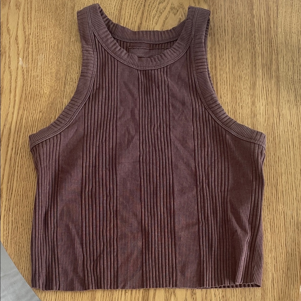 Aerie Ribbed Chocolate Tank Top